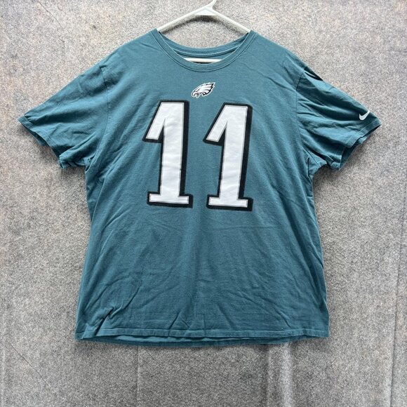 Carson Wentz Philadelphia Eagles Shirt Mens XXL Green NFL Football Nike 11 Tee - Picture 1 of 9